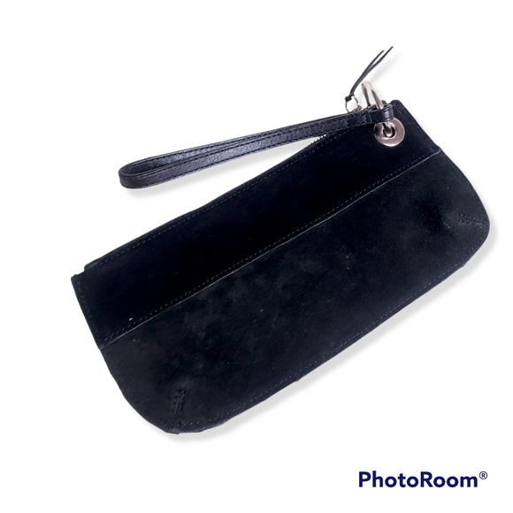 Wristlet Clutch Wallet Genuine Leather Suede purse - Picture 2 of 2